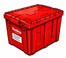 Single red moving tote