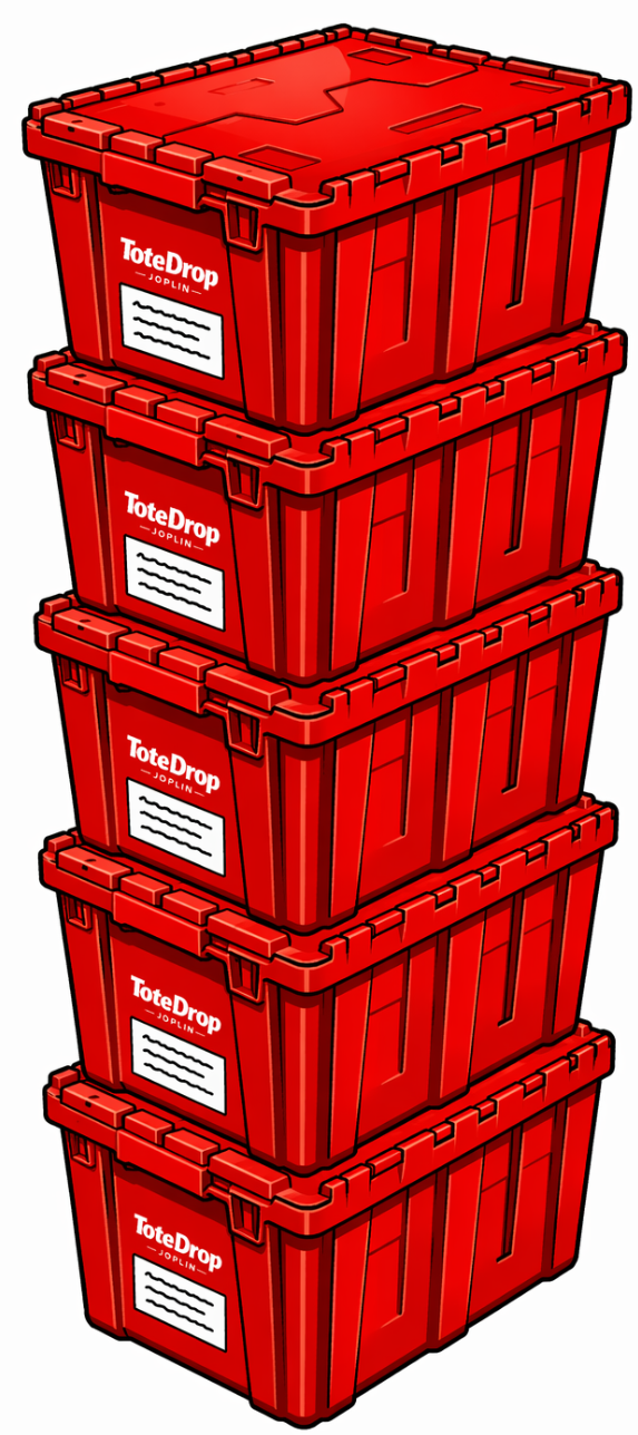 Stack of ToteDrop moving totes